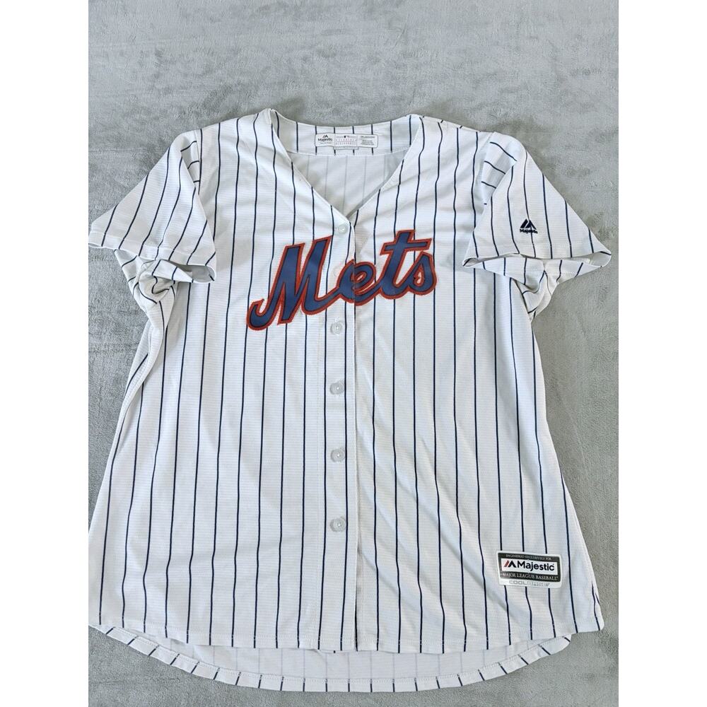 Women's Majestic White New York Mets Cool Base Jersey Size 2XL